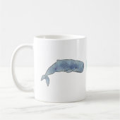 水彩マッコウクジラハート11ozセラミックマグカップ コーヒーマグカップ (左)