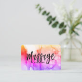 *~*水彩マッサージセラピスト – マッサージセラピー 名刺 (スタンド正面)