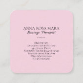 *~*水彩マッサージセラピー-マッサージセラピスト スクエア名刺 (裏面)