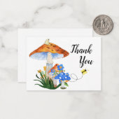 水彩マッシュルームサンキューカード ノートカード (正面/裏面インサイチュ)