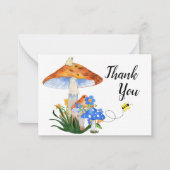 水彩マッシュルームサンキューカード ノートカード (正面)