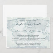 水彩マップ結婚式招待状 招待状 (正面/裏面)