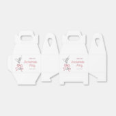 水彩マティーニ ピンクの弓 バチェロレッテパーティー フェイバーボックス (折り畳みなし)