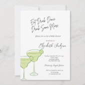 水彩マティーニ ブライダルシャワー 招待状 (正面)