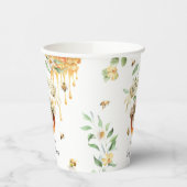 水彩ママとビーはちみつ赤ちゃんシャワー 紙コップ (左)