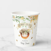 水彩ママとビーはちみつ赤ちゃんシャワー 紙コップ (正面)