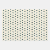 水彩ママフクロウ&フクロウのアースカラー ラッピングペーパーシート (正面2)