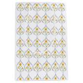 水彩マリゴールドとトレリス ミディアムペーパーバッグ (正面)