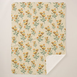 水彩マリゴールド垂直シェルパブランケット シェルパブランケット