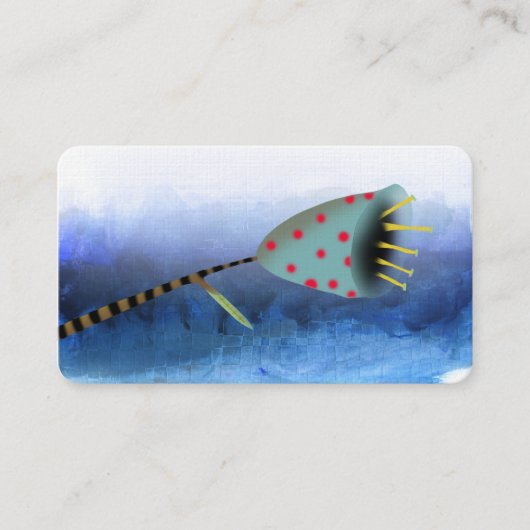 水彩マリンブルー 名刺 (正面)