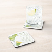 水彩マルガリタカクテルレシピ水彩 コースター (右側)