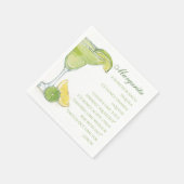 水彩マルガリタカクテルレシピ水彩 スタンダードカクテルナプキン (角)