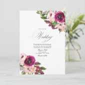 水彩マルサラと赤面フローラ結婚ズ 招待状 (スタンド正面)