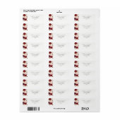 水彩マルサラブルゴーニュフローラ秋の結婚式 ラベル (フルシート)