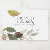 水彩マルサラ結婚ズ スパークリングワインラベル (シングルラベル)