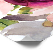 水彩マルサラ&赤面フローラ結婚ズへようこそ ポスター (角)