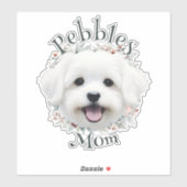 水彩マルチーズ及びフローラリース シール (シート)