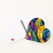 水彩マルディグラスフェザーシームレスパターン ノートブック (内部)