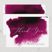 水彩マルローワイン、レッドワインラグジュアリー感謝カード 招待状 (正面/裏面)