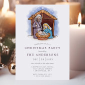 水彩マンガー出生シーンクリスマスパーティー 招待状