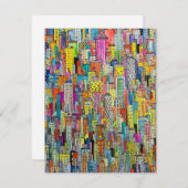 水彩マンガ街並み建物 シーズンカード (正面/裏面)