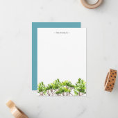 水彩マングローブ文具パーソナライズされた具 ノートカード (正面/裏面インサイチュ)