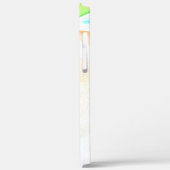 水彩マンゴオレンジブルーモノグラムの Case-Mate iPhoneケース (裏面 / 左)