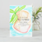 水彩マンゴー手描きトロピカル招待状 招待状 (スタンド正面)