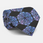水彩マンダラパープルとブルー ネクタイ (ロール)
