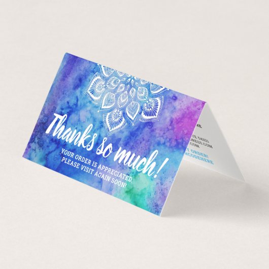 水彩マンダラメタフィジカルサンキューカード (正面)