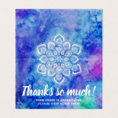 水彩マンダラメタフィジカルサンキューカード (外部フラット)