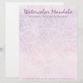 水彩マンダラ ホリスティックヒーリング & スピリチュアル レターヘッド (正面/裏面)