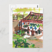 水彩マーケットプレイスはがき ポストカード (正面/裏面)