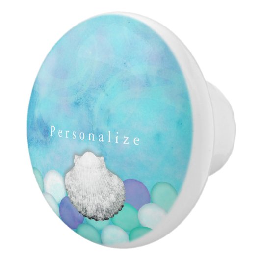 水彩マーメイドはかりで測カスタムドレッサーキャビネット セラミックノブ (右)