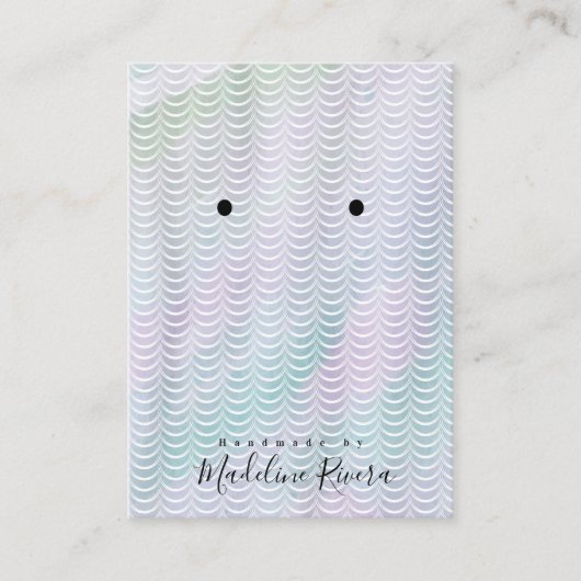 水彩マーメイドアーティザンイヤリングディスプレイカード コーリングカード (正面)