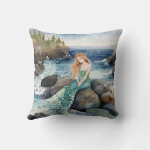 水彩マーメイドオン海岩 クッション (裏面)
