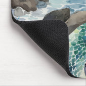 水彩マーメイドオン海岩 マウスパッド (コーナー)