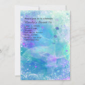 水彩マーメイドテールバースデーパーティ招待状 招待状 (正面)