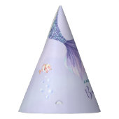 水彩マーメイドテール1st誕生日パーティー パーティーハット (左)