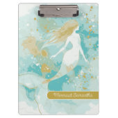 水彩マーメイド個人用クリップボード クリップボード (正面)