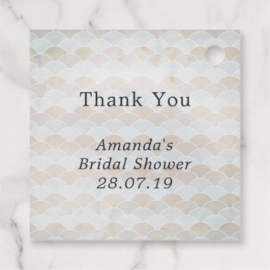 水彩マーメイド航海のパーティー フェイバータグ (裏面)