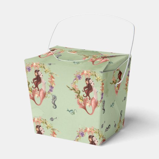 水彩マーメイド航海のパーティー フェイバーボックス (正面サイド)