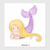 水彩マーメイド シール (シート)