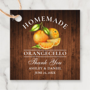 水彩ミカンウッドオランジェロ結婚ズ フェイバータグ