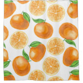 水彩ミカン シャワーカーテン (正面)