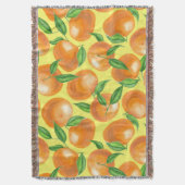 水彩ミカン スローブランケット (正面縦)