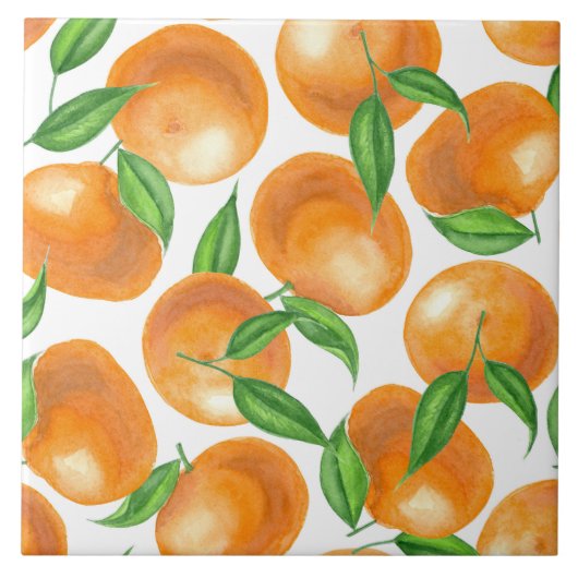 水彩ミカン タイル (正面)