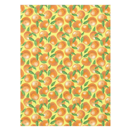 水彩ミカン テーブルクロス (正面)