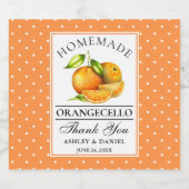 水彩ミカン・ドット・オランゲ結婚チェロ感謝していの ビールラベル (シングルラベル)