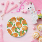 水彩ミカン ペーパープレート (パーティー)